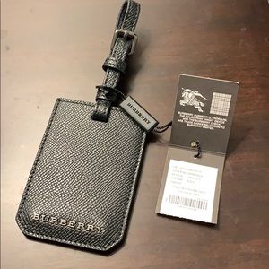 Black Burberry Luggage Tag
